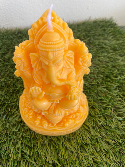11cm Yellow Ganesha Candle